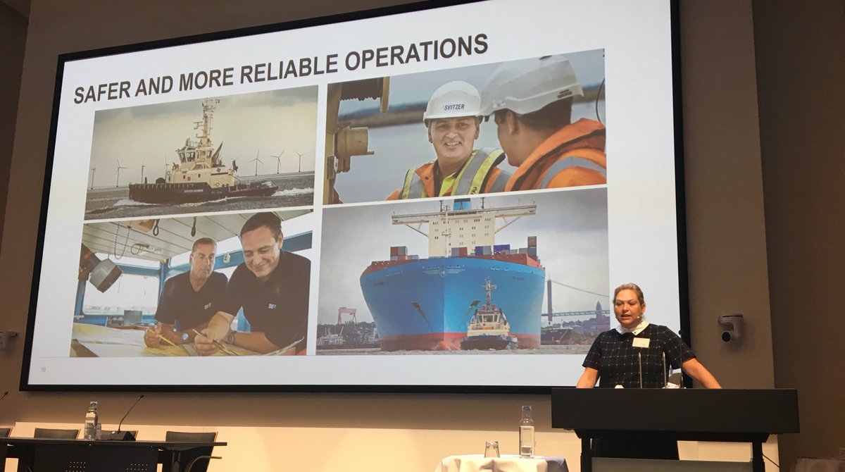 AnneHSteffensen's tweet photo. Autonomous ships are not about removing the crew, but all about better and safer operations says CEO Thygesen of Svitzer #MASS2017 https://t.co/GoByoUjNlE