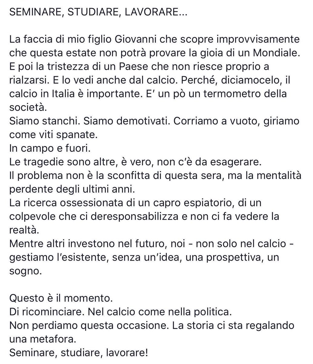 ceciliacaruso_'s tweet photo. “Seminare, studiare, lavorare..”

È il momento di rialzarci, tutti quanti. È il momento di portare il nostro Paese alla gloria di un tempo. 

 #italiafuoridaimondiali https://t.co/8RZcwmWRAi