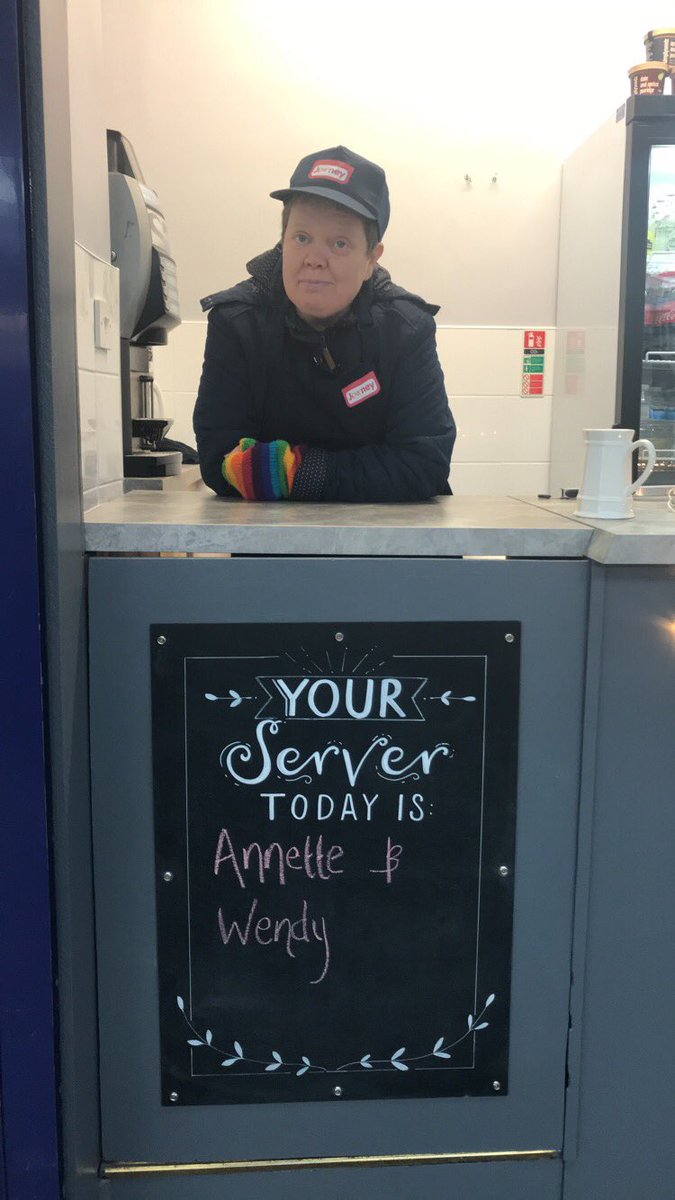 The ladies were rather cold down at #Hexham Rail Station Kiosk yesterday brrrrr!
Pop down today for more fresh coffee and tasty treats ☕️🍪🚂 #Charity #Disabilities #soent