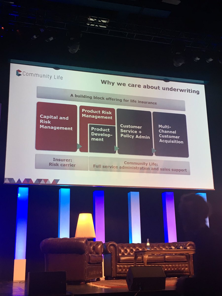 Very good keynote from Claudia Lang from community life about medical underwriting. #execinsurtech