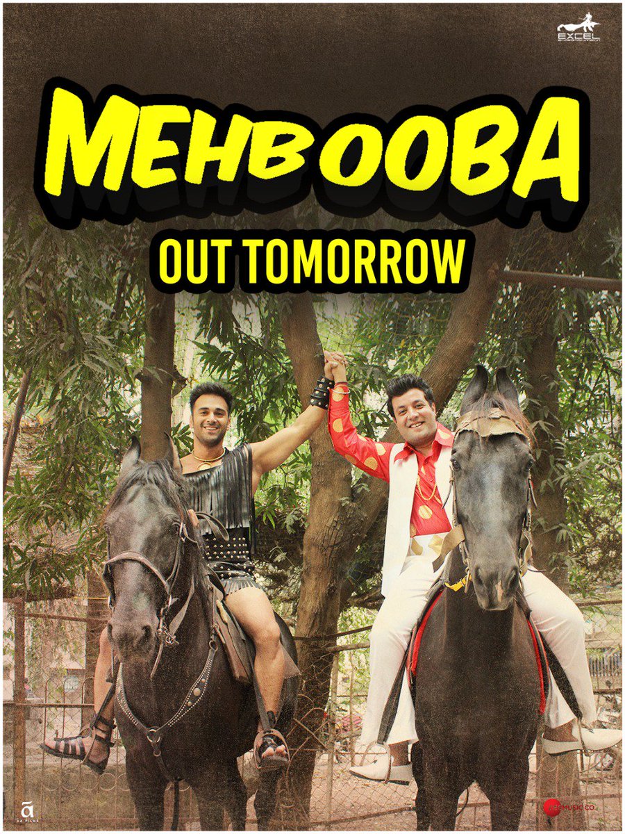 Flickbay's tweet photo. After  #FukreyReturnsTrailer success the makers are out with another unit #MehboobaOutTomorrow! https://t.co/6tfhpz8udt