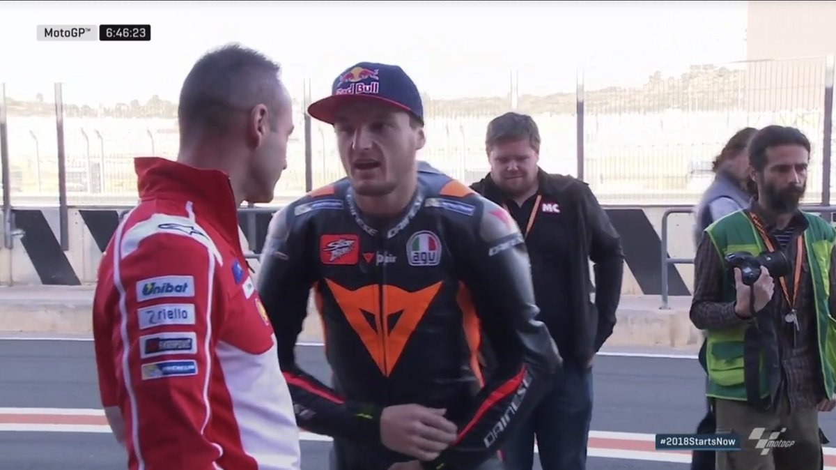 MotoGP's tweet image. Big day for @jackmilleraus who will get his first taste of the @pramacracing Ducati GP17 😬