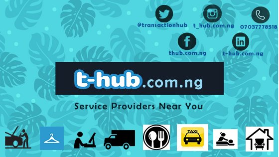 HubOnwusi's tweet image. You need to experience abundance possiblities in t-hub.com.ng. We&apos;re bringing a new way of sourcing for services, now you could reach any artisan or handyman on the go.#ServiceOnTheGo...