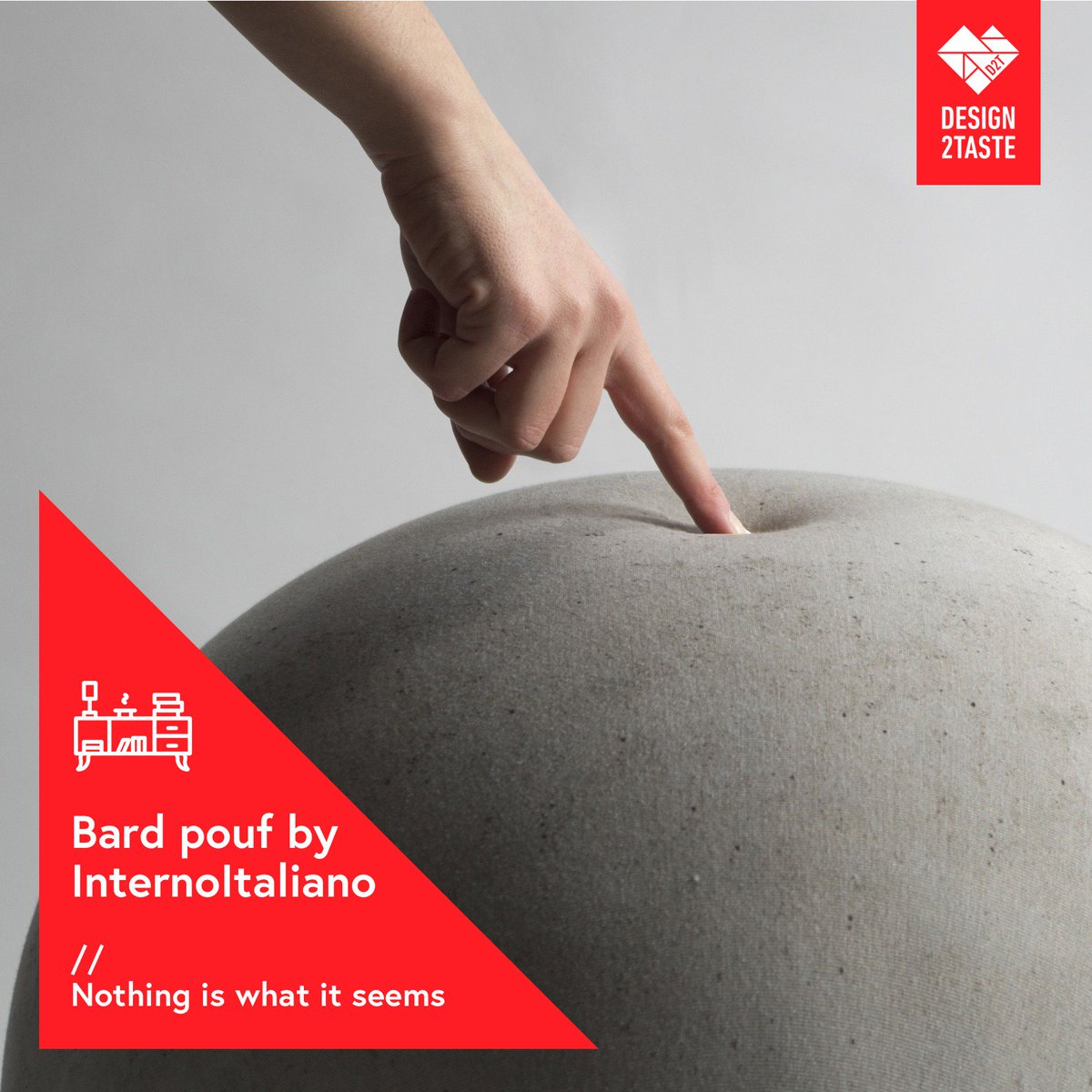 Design2Taste's tweet image. Nothing is what it seems❤️ "Bard" pouf by @internoitaliano is conceived as a tribute to the city of #Milan. A notoriously hard, uncomfortable object - the concrete bollard typical of the Italian city - becomes soft and inviting.

#interiors #interiordesign #furniture
