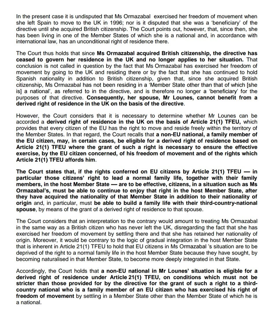 Steve Peers on Twitter "ECJ, EU citizenship Dual citizen of UK and