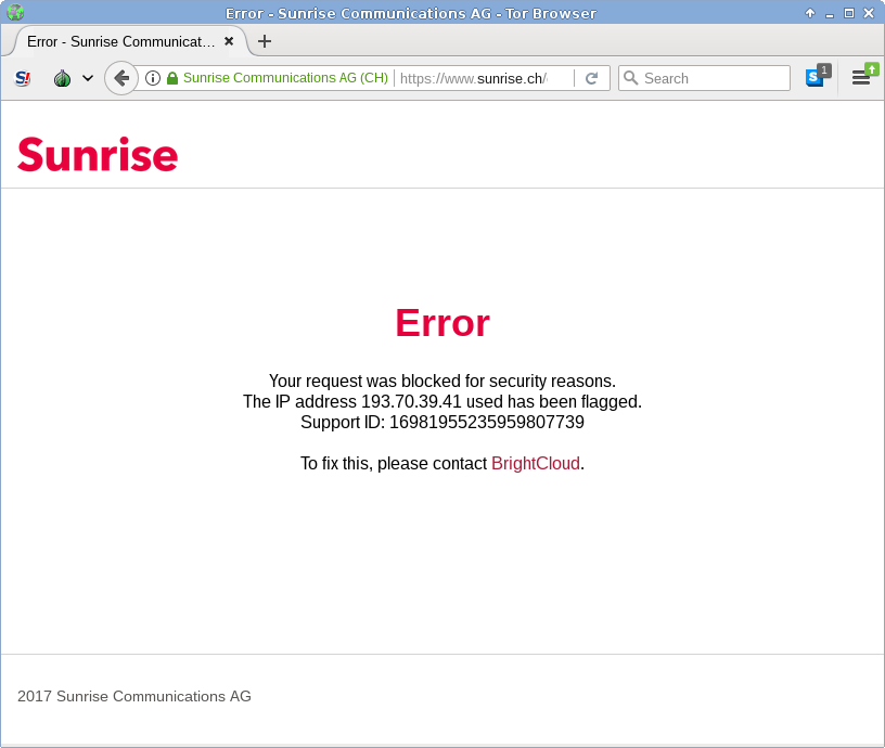 digiges_ch's tweet photo. Tor-User sind bei @Sunrise_de nicht willkommen. https://t.co/rHTg0hsaWV