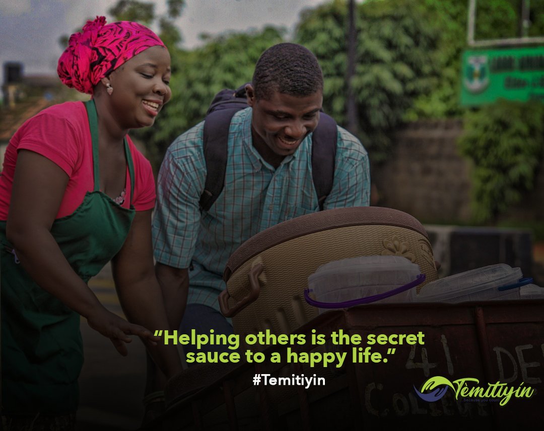 temitiyin's tweet photo. Helping others is the secret sauce to a happy life. Get in the act today and make someone happy. #Temitiyin #BecauseYouCount https://t.co/ixqNHlZMmq