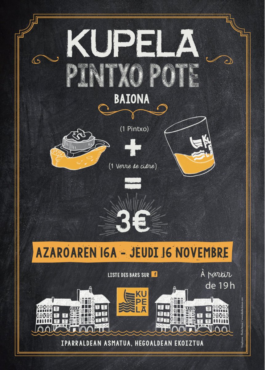 KSagardoa's tweet photo. Kupela Pintxo Pote #2 !! J-2 ! https://t.co/3jFrfKDs9j