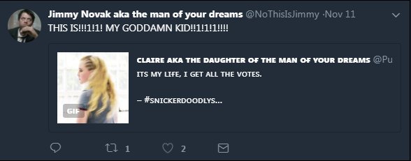 | you two are adorable. 😂😂😂 please keep these names forever.