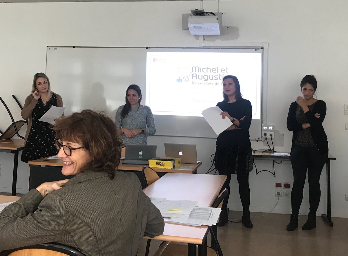 master2mco's tweet photo. [#STUDENTLIFE] Ce matin c’est le #cours de #stragies de #communication pour le #master 2 MMC avec @MC_LICHTLE : on étudie le cas de @Michel_Augustin #promobjectif @MtpManagement https://t.co/tuQya4qZ98