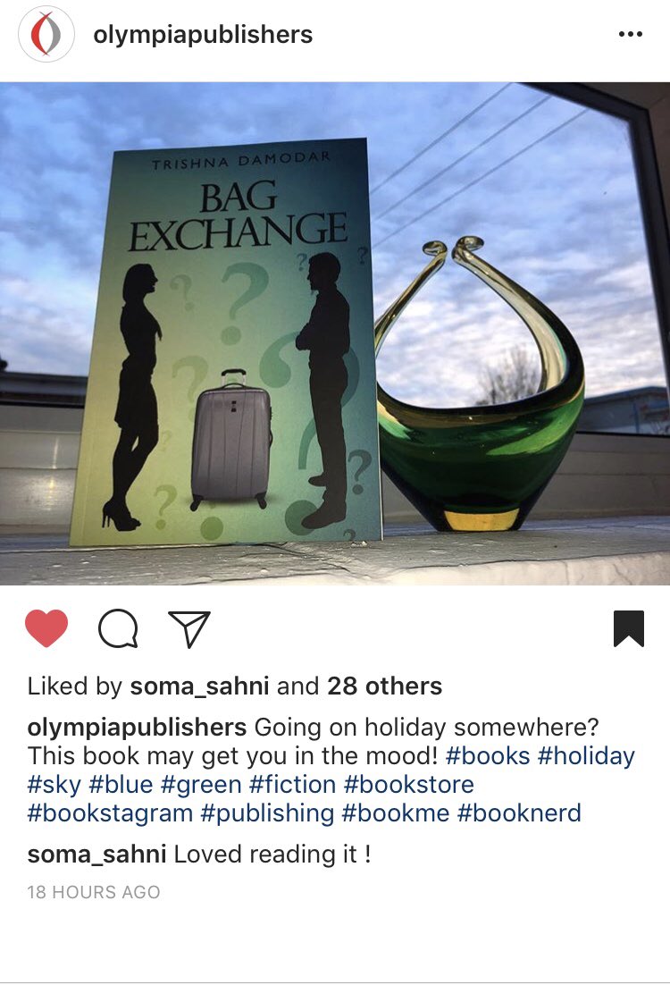 TrishTrishna's tweet photo. #book #BagExchange #holiday #sky #fiction #booknerd @olympiapub https://t.co/tOhjyHN1vx