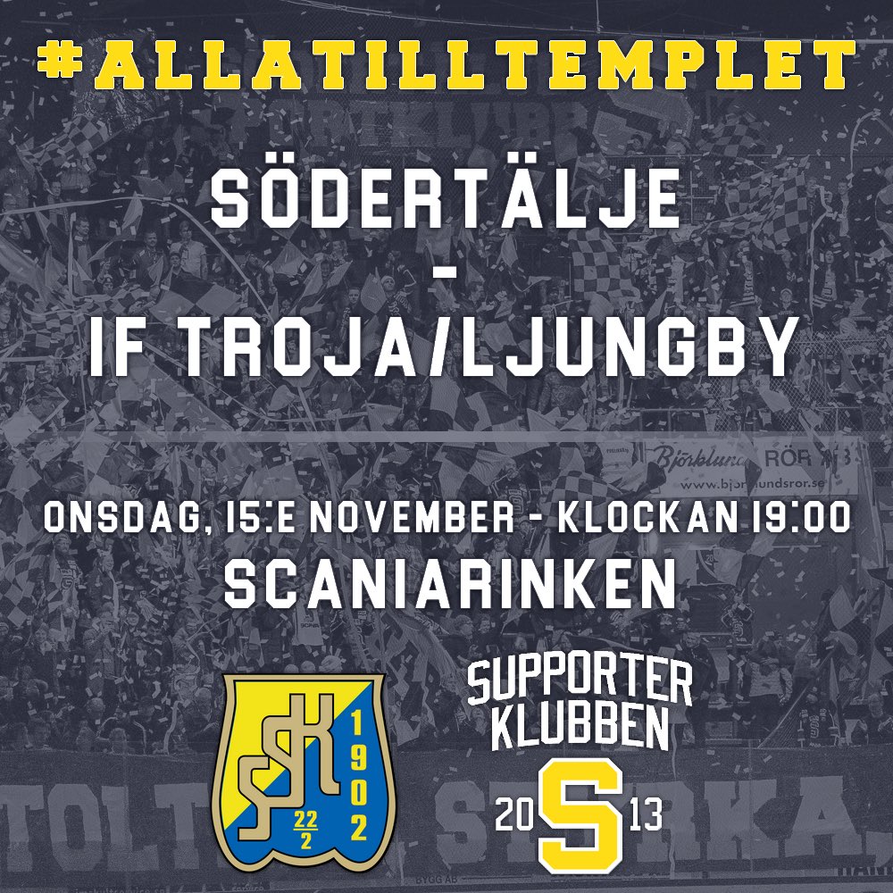 Supporterklubbe's tweet image. #AllaTillTemplet

Biljetter: ticketmaster.se/artist/soderta…