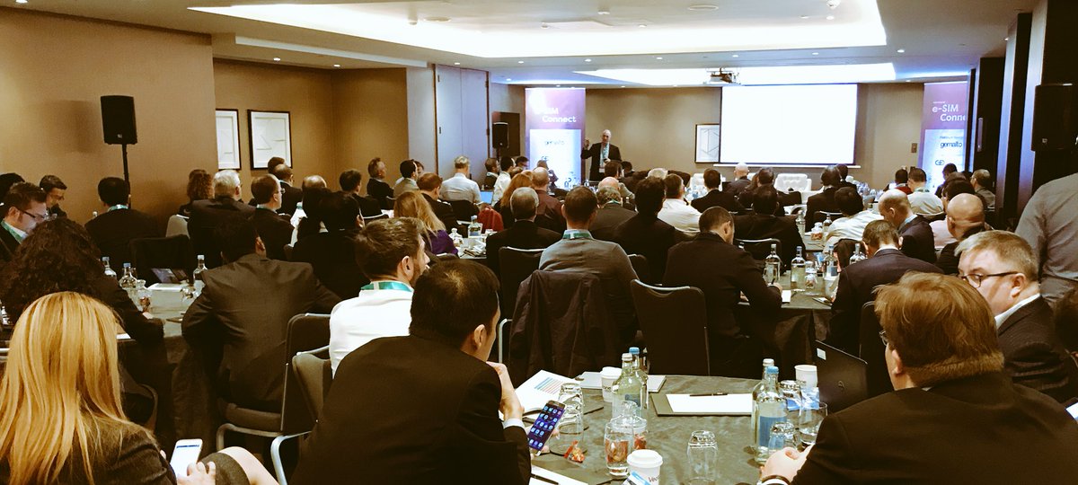 arkessa's tweet photo. Benoit Jouffrey @GemaltoIoT kicks off #esimc in London “Renewing the key for rock solid protection” #euicc https://t.co/O2PrNsE6gZ