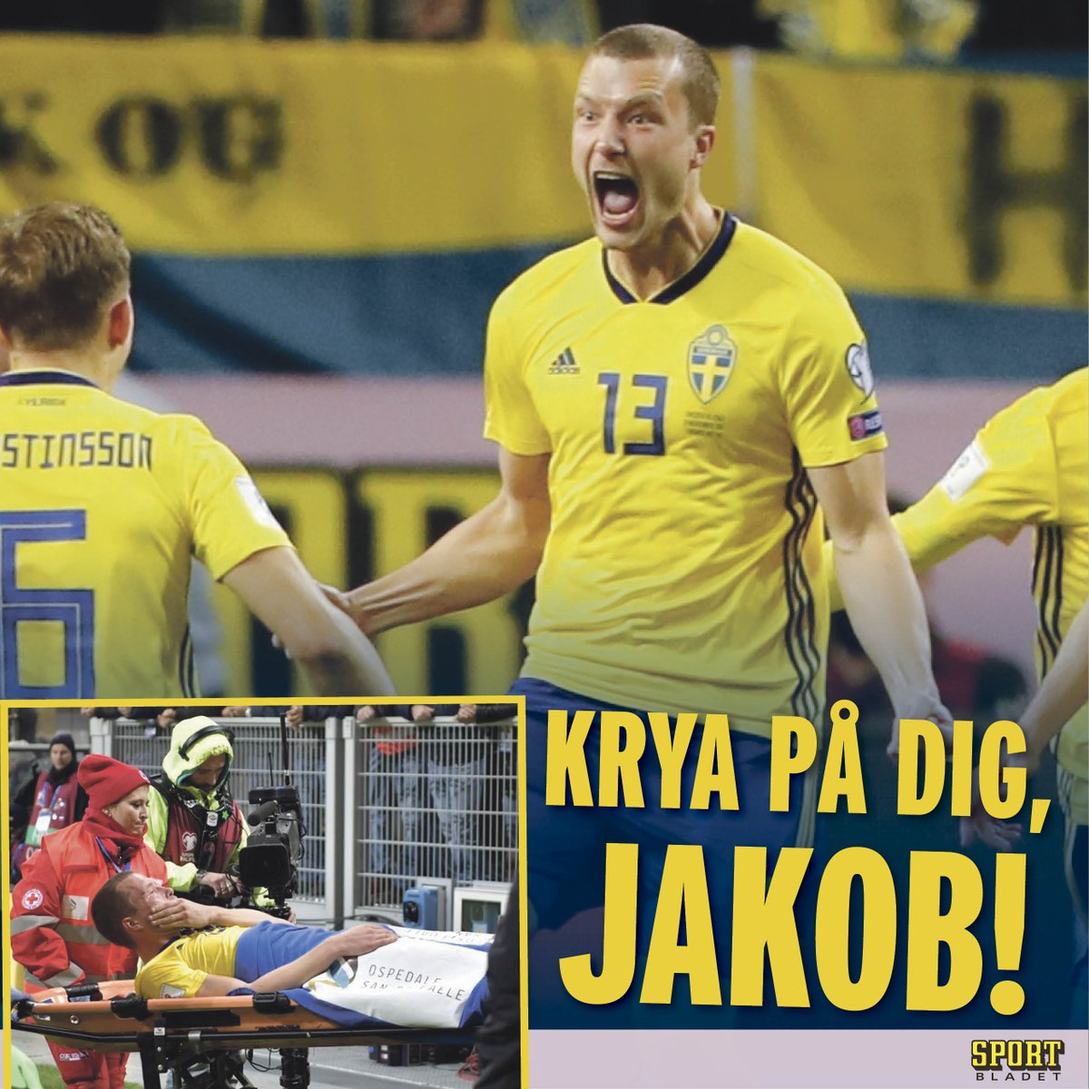 Sköt Sverige till VM - nu är Jakob Johanssons korsband av. RT för att hylla vår svenska VM-hjäte 💙💛
