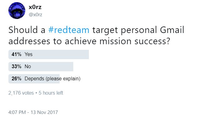 So FYI, "redteam" doesn't mean "above the laws". A CEO can't allow someone else to hack into your personal email address to prove a point.
This is plain wrong, unethical and privacy invasive.
IMO, company email address is fair game. Personal email: nope! 🙅‍♂️