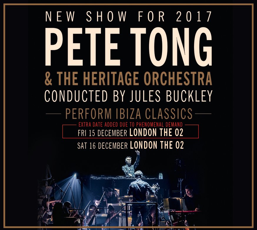 AXS_UK's tweet photo. Extra tickets have been released for both @petetong dates @TheO2 in December! Get them here: https://t.co/qHD5uoPTy5 #PeteTong #extraseats https://t.co/kj8g0nAmdD