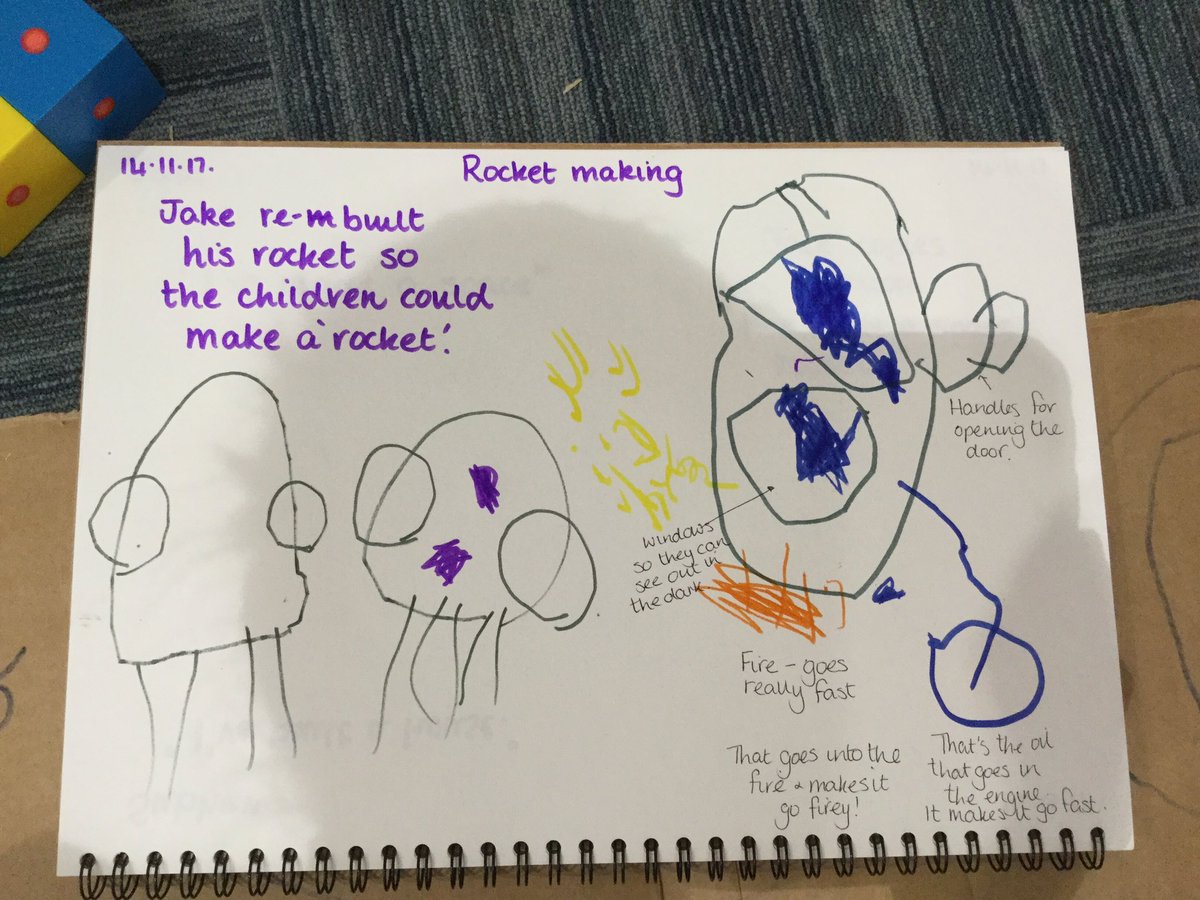 southdaleps's tweet photo. We are engineers and designers in nursery this morning! Fantastic work using the bricks. 🚀🌌🛰📝🌝⭐️#bigblockplay #frobel #symbolicwriting https://t.co/yS5AOPvMNV