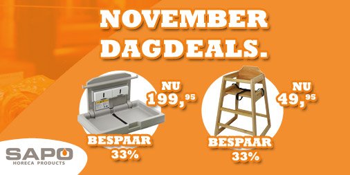 SAPO_products's tweet photo. In de maanden november en december kunt u dagelijks profiteren van geweldige kortingen op uw favoriete horeca producten. Wees er snel bij!

De dagdeals voor vandaag zijn een Trust babyverzorgingstafel en een bolero kinderstoel!
https://t.co/rnvDcCw5td https://t.co/2W3T3EYpOB