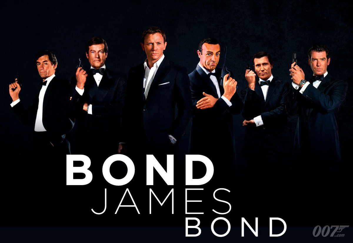 Every film actor who has portrayed James Bond