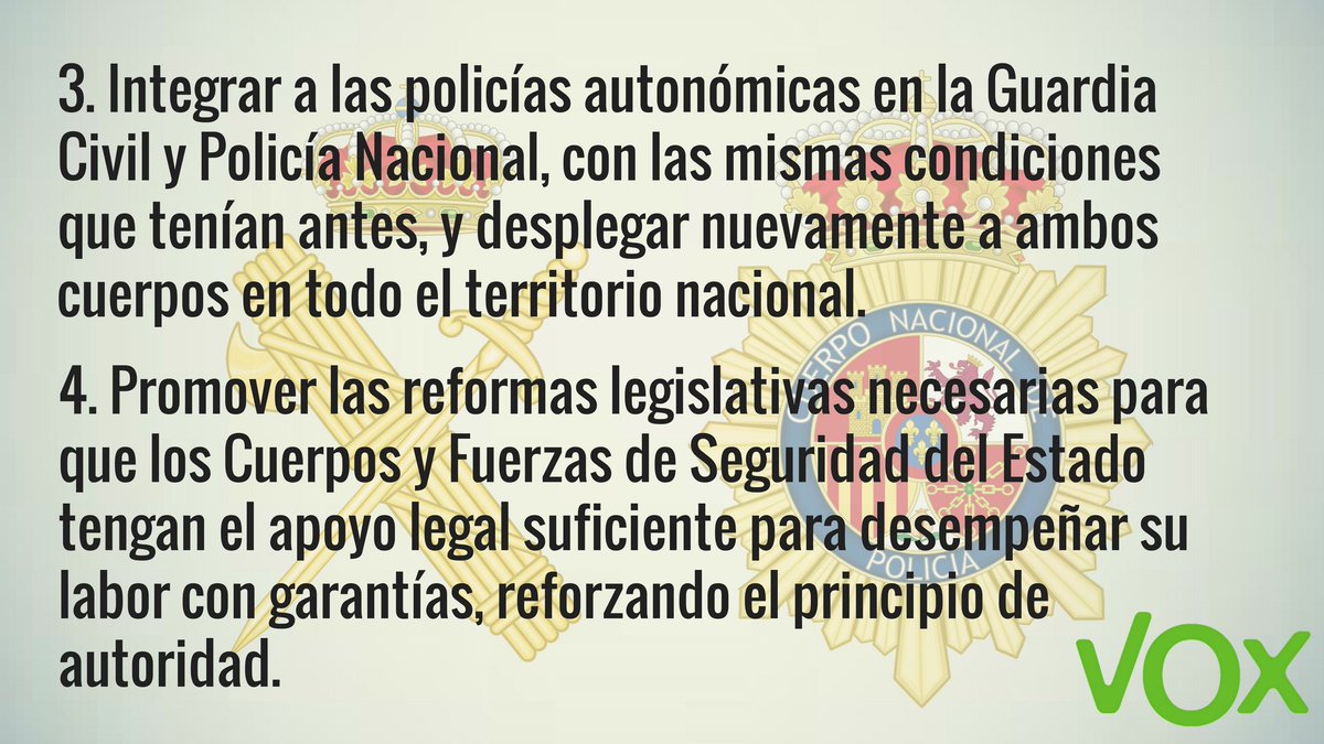 vox_es's tweet photo. 🚔 Animamos a todos los españoles a asistir a la manifestación de @jusapol del próximo sábado en Madrid.

Ellos acuden a las nuestras para protegernos, el sábado tenemos que ir a la suya para apoyarlos en sus justas reivindicaciones. 

📢 #EquiparacionYa https://t.co/i7PpxDi9Ac