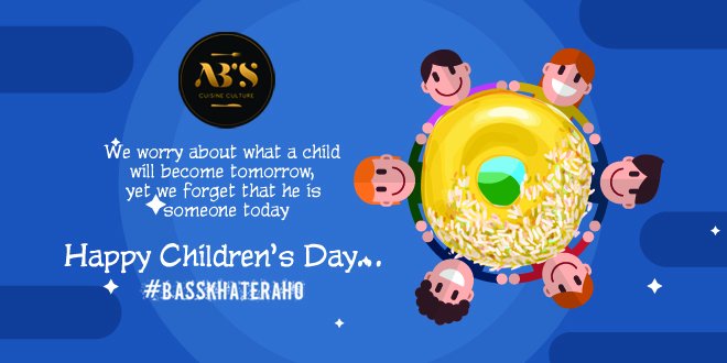 ABsCulture's tweet photo. We worry about what a child will become Tomorrow, 
Yet we forget that he is someone Today.
#Childrenday #Childhood #Kids #Happykids #BassKhateRaho #abscuisineculture https://t.co/oKvZ9rLIwN