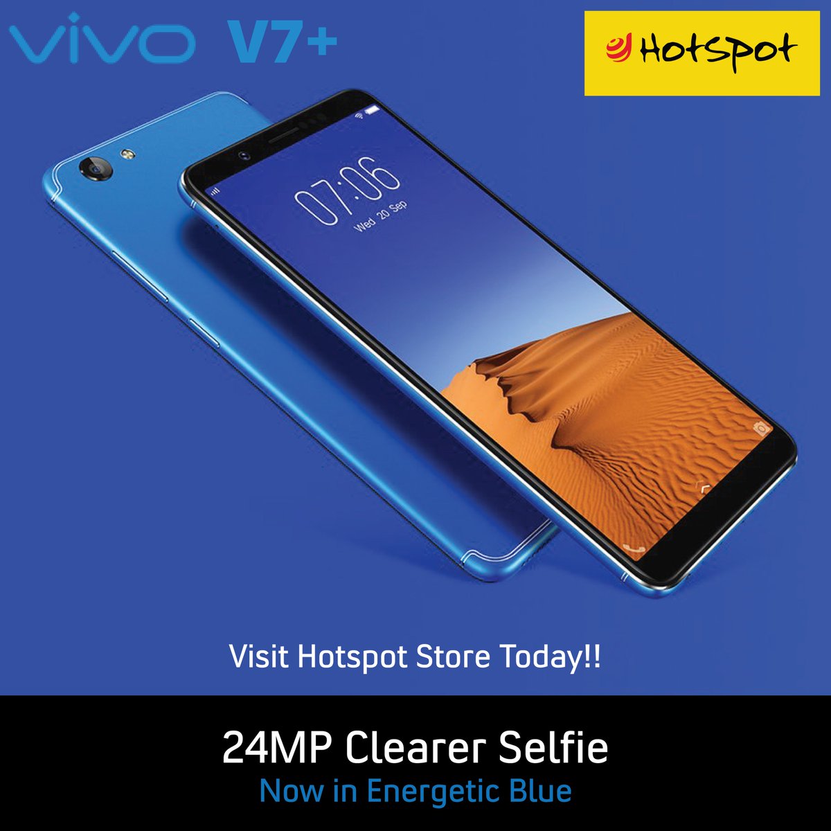 Hotspot_Store's tweet photo. Vivo V5+ now available in Energetic Blue color. Hurry limited stock...Book now!!🤗
#VivoV7Plus #HotspotStore https://t.co/I0uP5dQAbm