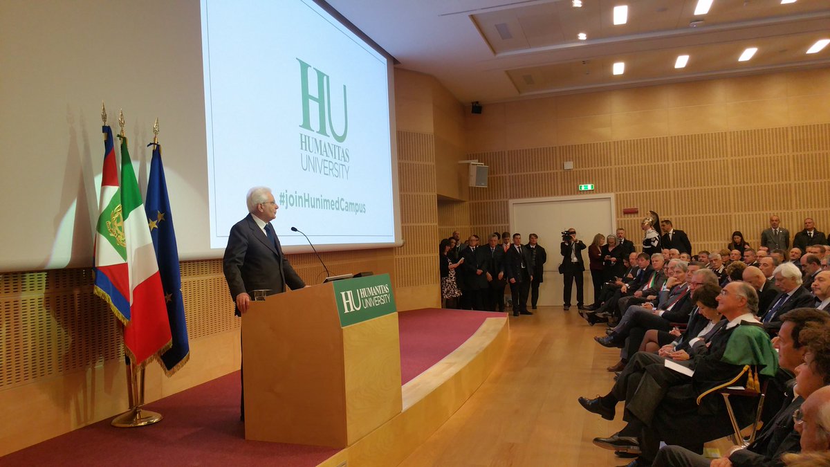 Inaugurazione anno accademico #Humanitas, #Mattarella: centro di eccellenza di grande valore, collegamento concreto con tanti centri nel mondo e studenti di varie nazionalità