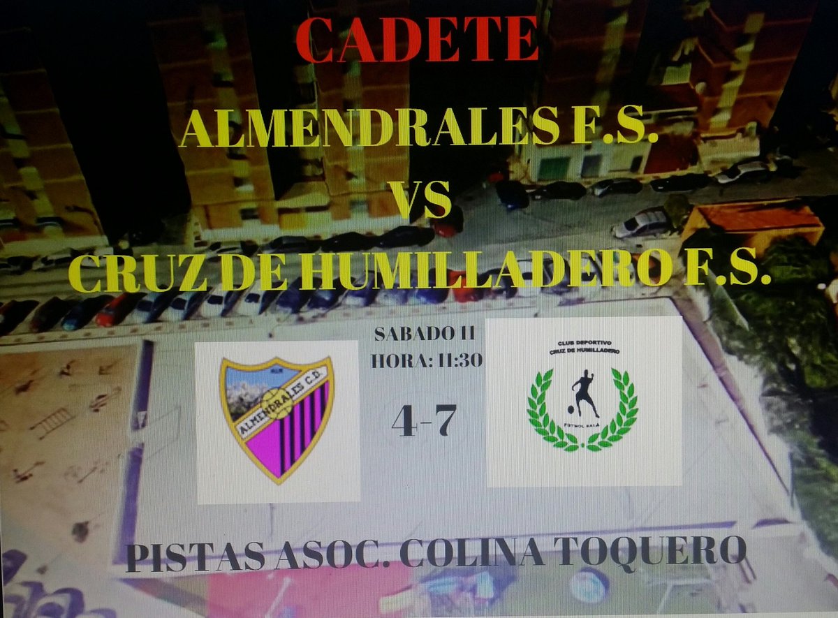 Resultados: 
Girón vs benjamín 3-6
Infantil vs asunción 8-2
Almendrales vs cadete 4-7