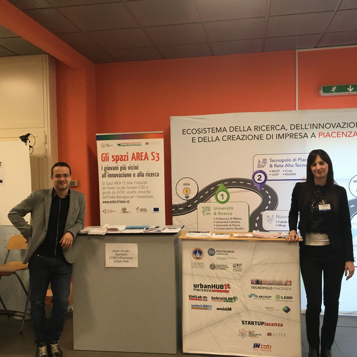 Startup innovative dell'ecosistema piacentino e della rete Emilia Romagna Startup al Career Day <a href="/erstartup/">EmiliaRomagnaStartUp</a> <a href="/Unicatt/">Università Cattolica</a> <a href="/RegioneER/">Regione Emilia-Romagna</a> <a href="/Aster_ER/">Aster</a>  <a href="/Urban_Hub_pc/">Urban Hub Piacenza</a> #INLAB #AreaS3