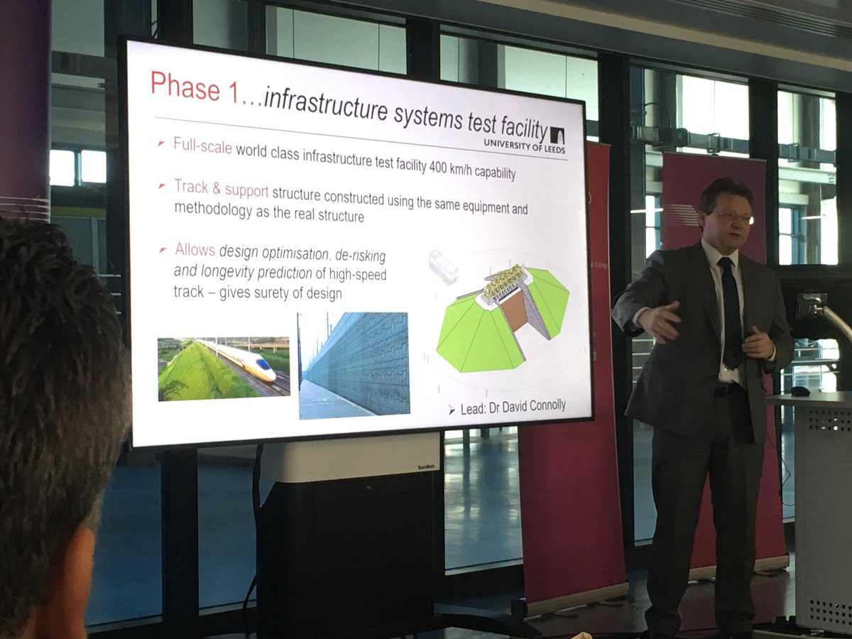 keithslack321's tweet photo. Fascinating presentation on the new high speed rail test facility at #Leeds by Peter Woodward @UniversityLeeds https://t.co/c4xdGwENVD
