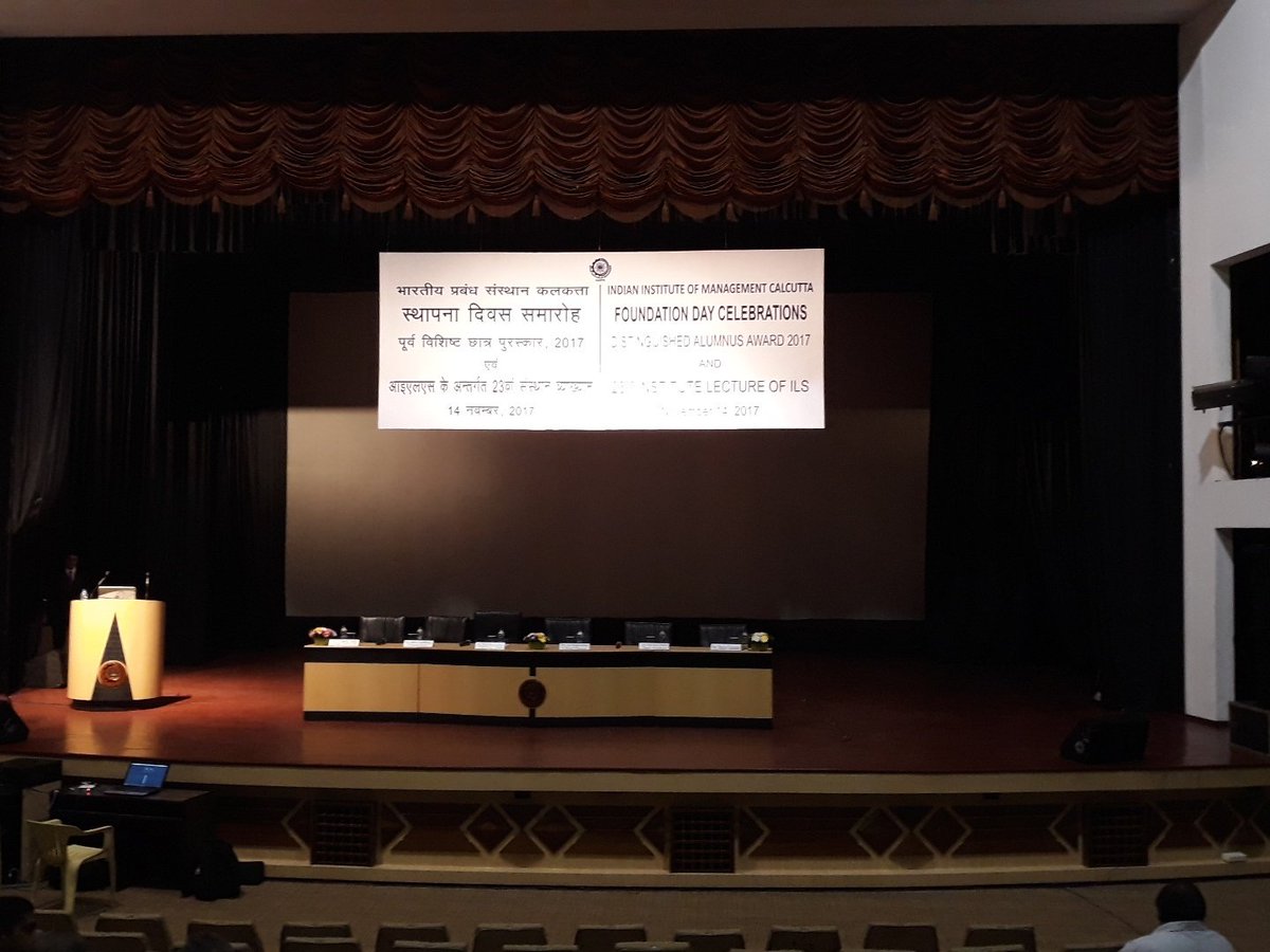 IIM_Calcutta's tweet photo. The stage is set for #DAA2017 https://t.co/MllI1WgbfV