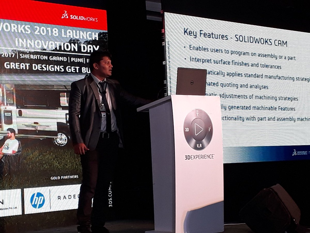 rakesh_rao's tweet image. And now Solidworks CAM #swlaunch18 #solidworks2018 @BEACON_India