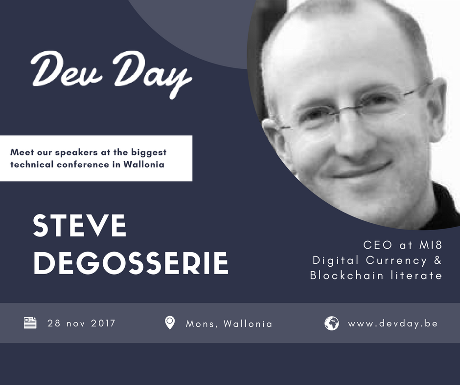 DevDayBE's tweet photo. #Speaker: @stiiifff,  CEO de MI8, partagera son expérience d'un réel projet #Bitcoin en Belgique. Venez suivre sa session "Technical perspectives of an Initial Coin Offering (ICO) on the Ethereum platform" le 28/11 : https://t.co/gtAIdp1AbI https://t.co/x5tdPejvvQ