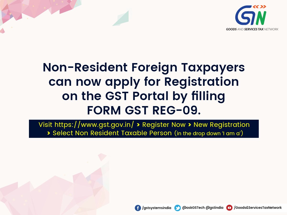 GST Tech on Twitter "Registration for NonResident Foreign Taxpayers