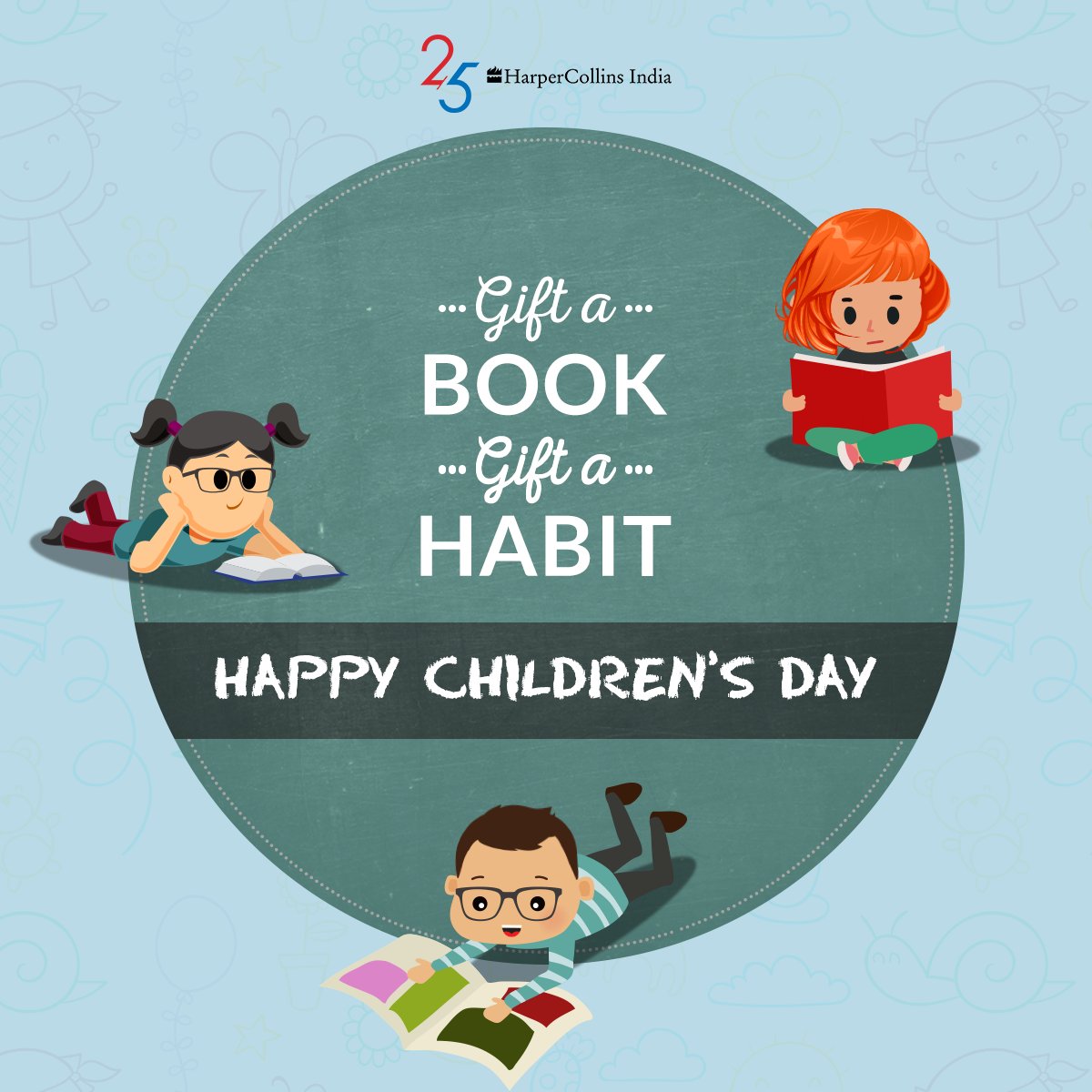 HarperCollinsIN's tweet photo. Introducing a child to a book is gifting a lifetime of imagination.

Happy #ChildrensDay! https://t.co/dltXjwVGIj