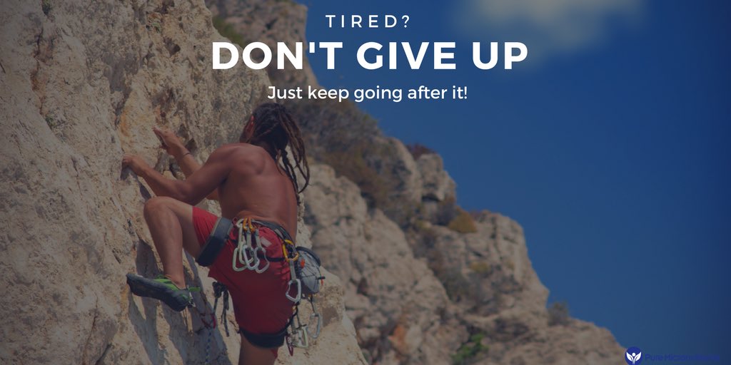 Tired?
DON’T GIVE UP
Just keep going after it!

#puremicronutrients #supplement #supplements #iron #ironsupplement #vitamins #healthy #healthylifestyle #neverstopexploring #adventurestartshere #timetoclimb #climbingismypassion #rockclimbinggym #rockclimbingfun #passion #nature