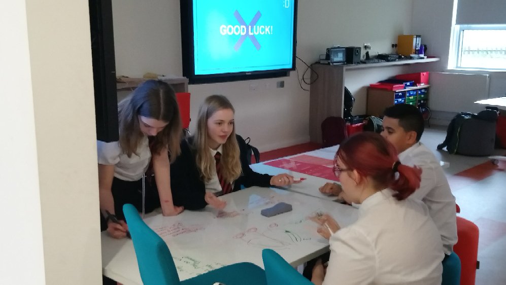 Escrivo's tweet photo. #DigitalDay17 @WestCalderHigh ideation phase for the challenges https://t.co/HIdxZieDiK