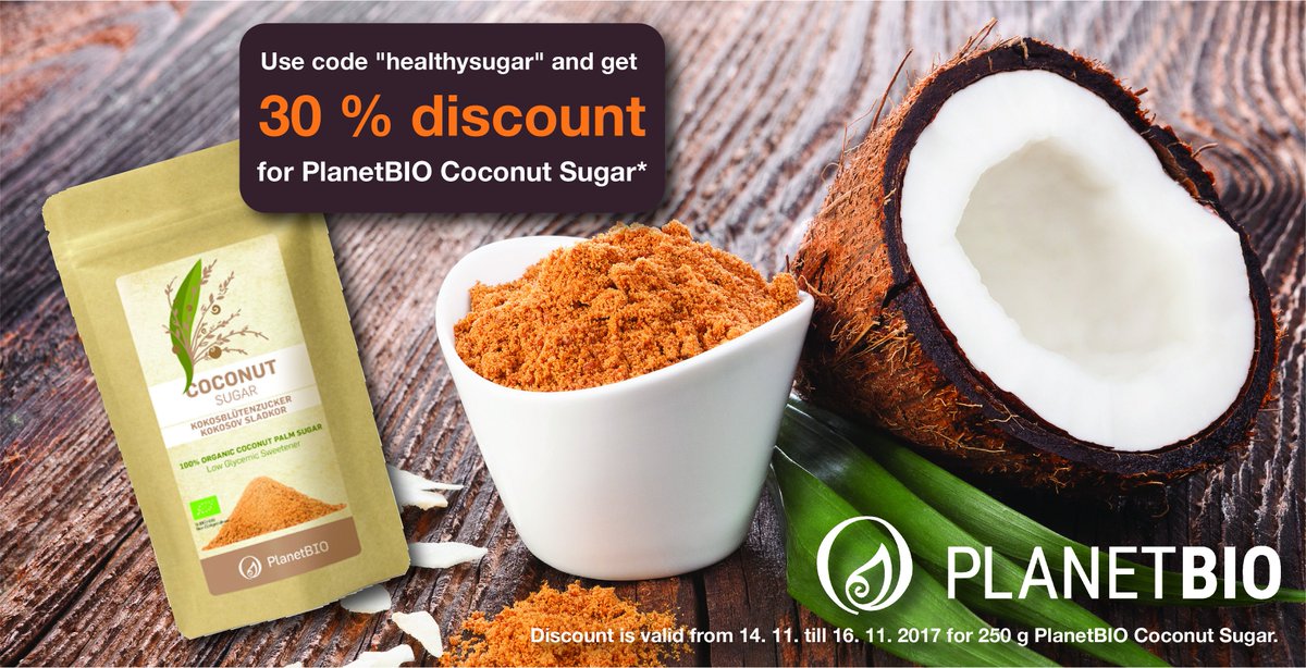PlanetBioEU's tweet image. Use #healthy #sweetener - now 30% off on planetbio.eu. #organic #coconut #sugar #PlanetBIO