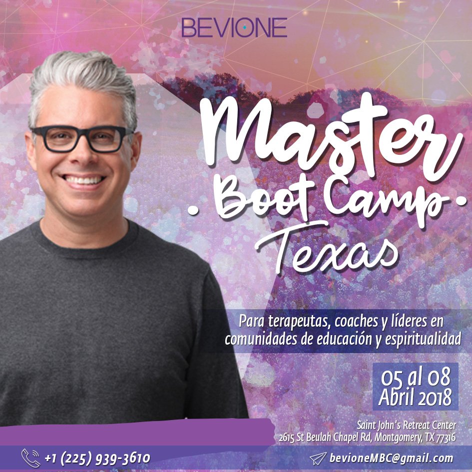 JulioBevione's tweet photo. #MasterBootCamp en Abril 2018 #Texas, 4 días de entrenamiento para terapeutas, coaches y líderes. Más Información: https://t.co/QhJ1CKaQHu https://t.co/C5NTx3iTt8