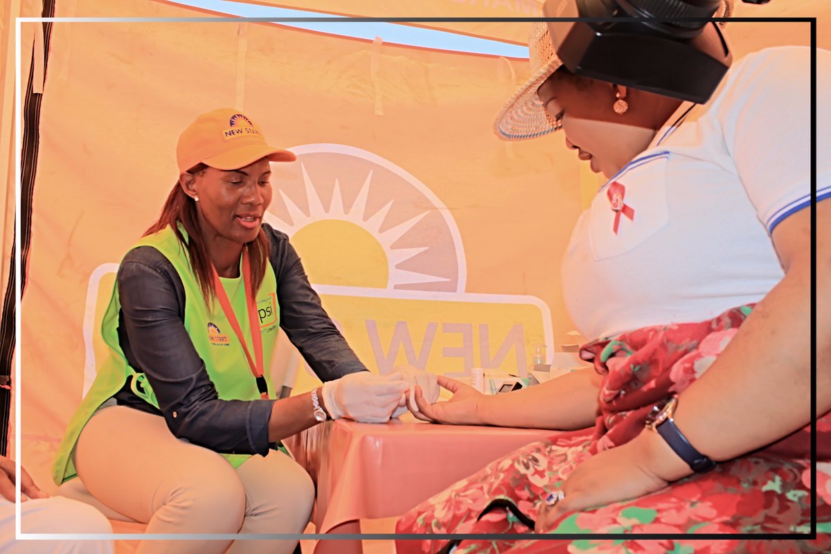 naclesotho's tweet image. First Lady Mrs. Thabane leading by example by getting tested for HIV in the #PSI tent during the Health Walk at Ha-Mokhalinyane.  Leadership is key to the success of the HIV and AIDS response.  #walkamileinmyshoeshealthwalk #builduptoWAD2017 #wad2017