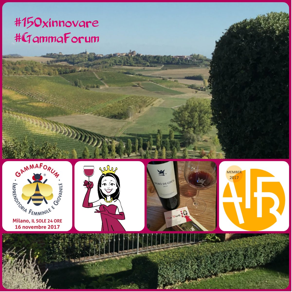 #WinePrincess si prepara a partecipare al 9°#GammaForum, l'evento delle donne che innovano 🔝🐝. Come Giulia Alleva di <a href="/TenutaSCaterina/">TenutaSantaCaterina</a>, una delle #DonneDelVino > bit.ly/GAlleva 🍇♥️
Ci andrò anche in rappresentanza di <a href="/aifblog/">AIFB</a>. 🌍
#150xinnovare < ci sono anch'io!