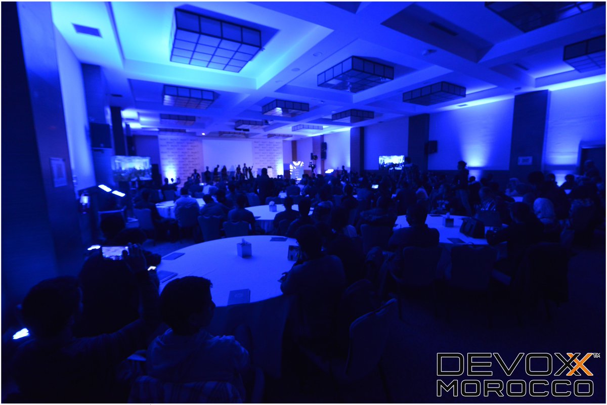 DevoxxMA's tweet photo. Killer content, awesome atmosphere and a lot of fun .. this is #DevoxxMA https://t.co/4vnsC2hEoW