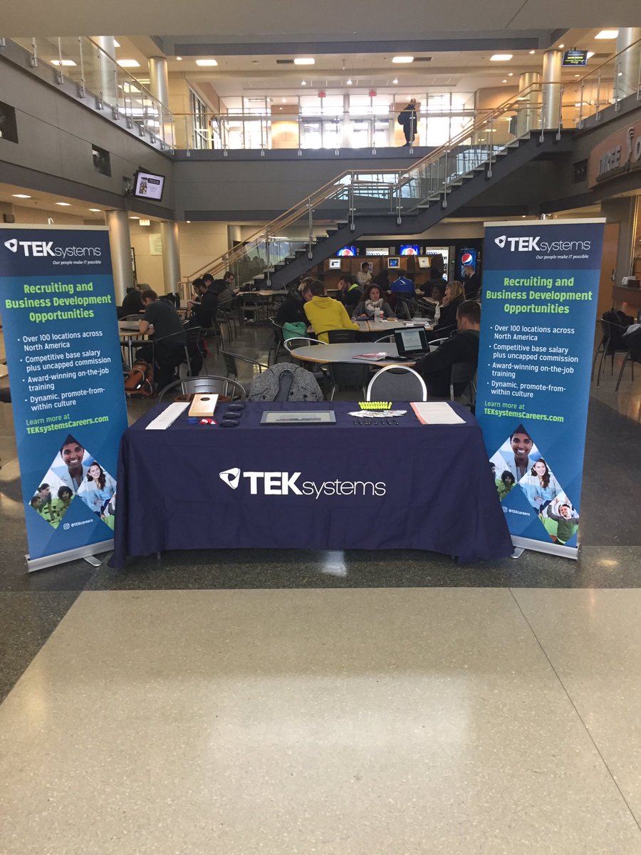 NIU, we are invading your campus today! Please be sure to talk to us in the atrium today from 10-2! #TEKsystems #tekcareers <a href="/NIUBusiness/">NIU Business</a>