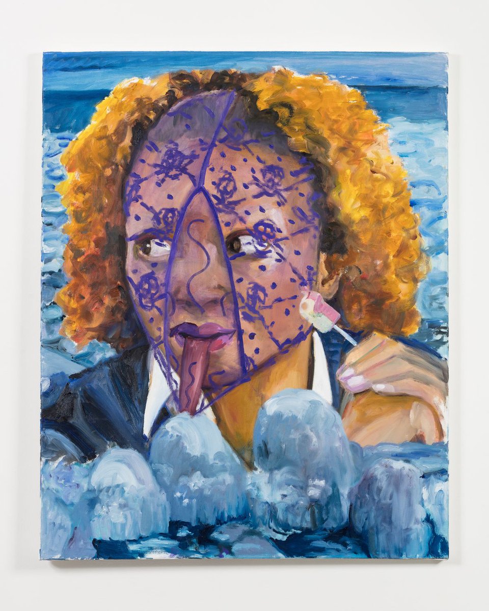 artsy's tweet photo. Dawn Mellor’s portraits of TV policewomen are arrestingly surreal: https://t.co/Cl1tb9euo7 https://t.co/MSAWTVnQ9H