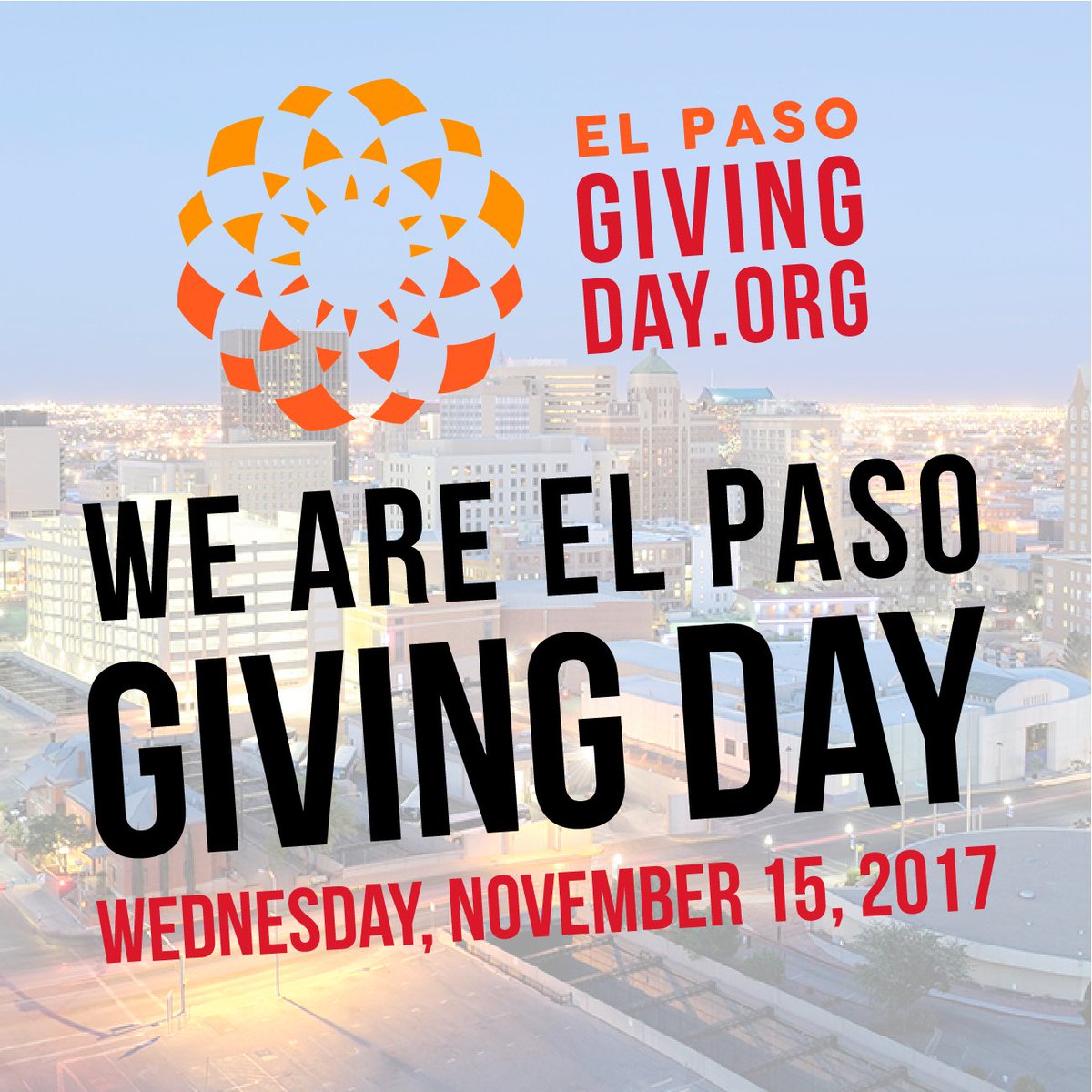Progress321EP's tweet photo. #EPGivingDay is tomorrow, Nov 15! Don't forget to donate to #Prgress321 to help us continue to make the Paso Del Norte region the best place to live and work for young professionals! https://t.co/qajMw6jH9r https://t.co/dzJzhkXxGN