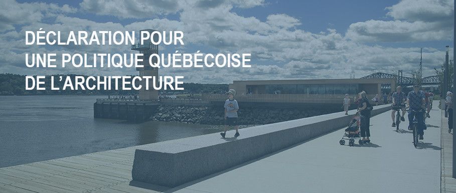 Signez la Déclaration pour une politique québécoise de l’ #architecture de l' @OAQenbref : buff.ly/2zAaobE #polqc
ou venez la signer en personne JEUDI ou VENDREDI, à notre kiosque à l' #ExpoContech #batiment de  #Mtl : buff.ly/2zBlGwd . L'entrée est gratuite.
