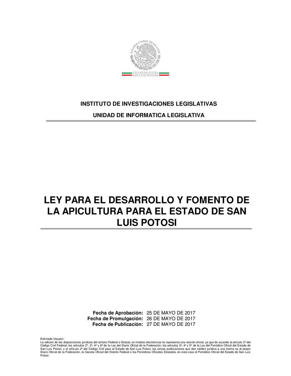 SPA_SLP's tweet image. Ya puedes descargar la Ley para el Fomento y Desarrollo de la Apicultura para el Estado de San Luis Potosí en @CongresoEdoSLP congresoslp.gob.mx y cespaslp.com
