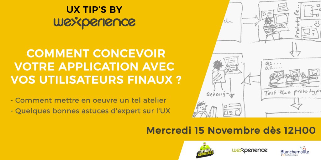 Digitaleez's tweet photo. #UX Qu’est ce qu’un atelier de co-conception concrètement ? @olivier_sauvage  aka @Capitaine  vous dit tout sur la mise en oeuvre d'un tel atelier avec vos clients 😉 RDV demain dès 12h à @Blanchemaille  ➡  https://t.co/gVWzXSpnql #webdesign #application #userexperience https://t.co/AbV9HeJscd