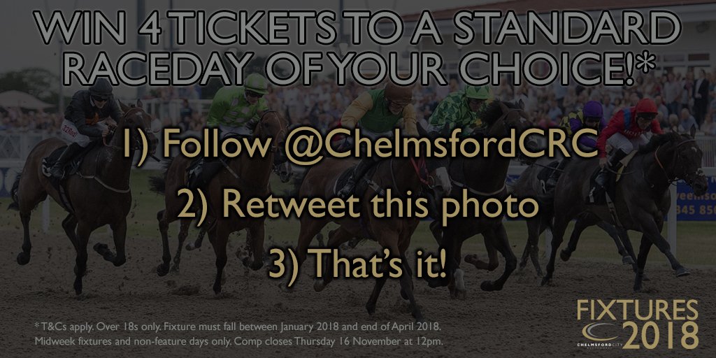 🎉 COMPETITION 🎉

As January-April tickets go on sale tomorrow at 11am, we're giving away 4️⃣ tickets to racing in the early months of the new year to one lucky person! Competition closes on Thursday at midday.

Good luck 🤞
 
HOW TO ENTER

⬇⬇⬇