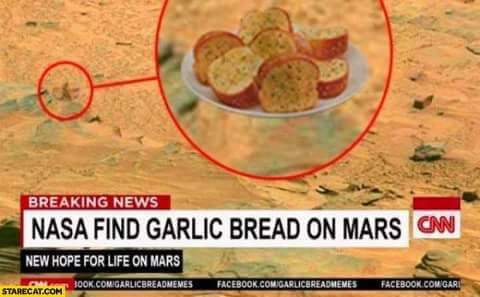truther_shawty's tweet photo. #NASA get your ass to the moon first!!😂 #GarlicBread #Mars https://t.co/oLD8RTMsDF